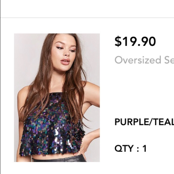 Forever 21 Sequin Crop Top - Picture 7 of 7